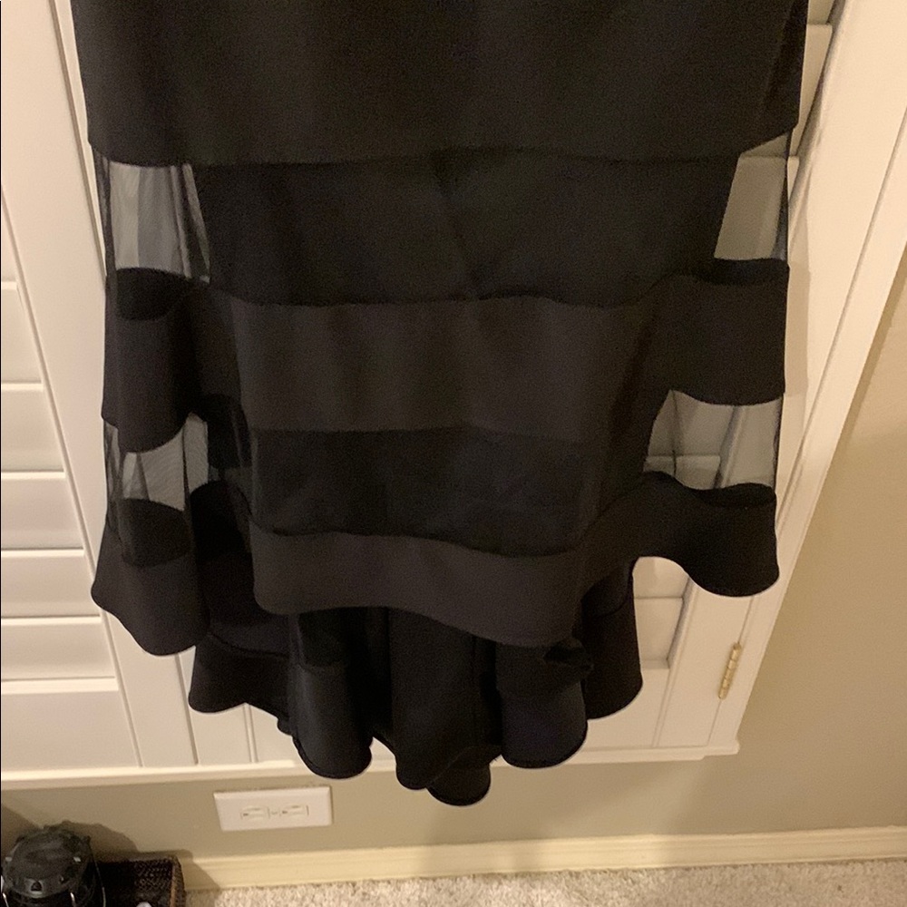 XSCAPE OFF-SHOULDER BLACK COCKTAIL DRESS - Picture 5 of 16